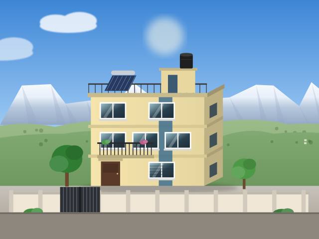 Whole 2.5 storey house for rent in Sanepa