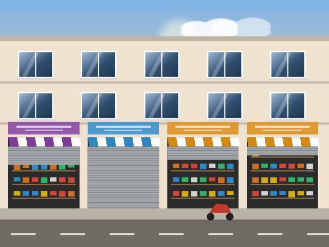 Ground floor shop space for rent at Traffic Chowk